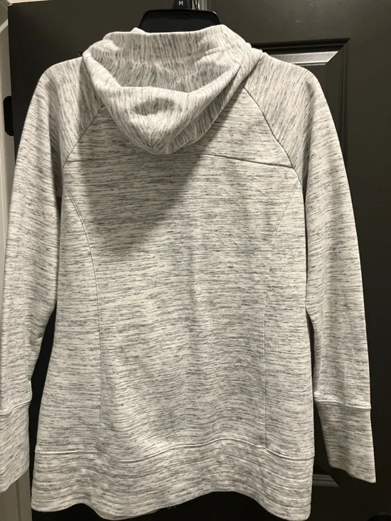 TekGear Heathered Light Gray Hooded Zip Jacket - Picture 2 of 3